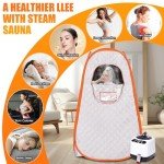 MQUPIN Portable Home Steam Sauna with Chair