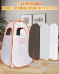 MQUPIN Portable Home Steam Sauna with Chair