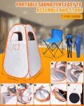 MQUPIN Portable Home Steam Sauna with Chair