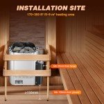 Mxmoonant 6KW Digital Sauna Heater with Hygrothermograph