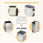 ZPSHYD Electric Sauna Heating Element - 2000W