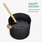 Navaris Black Sauna Kit: 3 Essential Spa Accessories