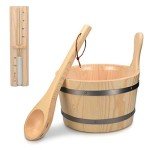 Wood Sauna Kit with Bucket, Liner, and Ladle