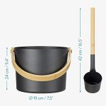 Navaris Black Sauna Kit: 3 Essential Spa Accessories