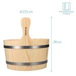 Wood Sauna Kit with Bucket, Liner, and Ladle