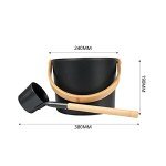 Sauna Accessory Set with Bucket, Thermometer, Hourglass
