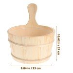 Wooden Sauna Bucket and Ladle Set - 2 Pieces
