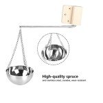 Sauna Accessory Set with Bucket, Thermometer, Hourglass