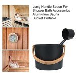Sauna Accessory Set with Bucket, Thermometer, Hourglass