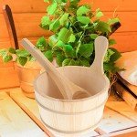 Wooden Sauna Bucket and Ladle Set - 2 Pieces