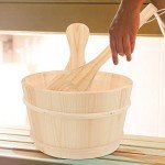 Wooden Sauna Bucket and Ladle Set - 2 Pieces