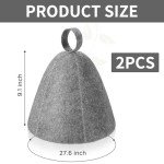 Dual Sauna Hat Set - Ergonomic Felt Caps