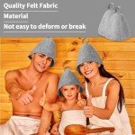 Dual Sauna Hat Set - Ergonomic Felt Caps