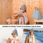 Dual Sauna Hat Set - Ergonomic Felt Caps