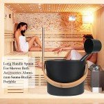 Kisbeibi Portable Aluminum Sauna Bucket & Ladle Set