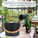 Kisbeibi Portable Aluminum Sauna Bucket & Ladle Set