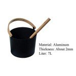 Kisbeibi Portable Aluminum Sauna Bucket & Ladle Set