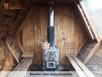 Cedar S-Shape Sauna Backrest for Ultimate Comfort