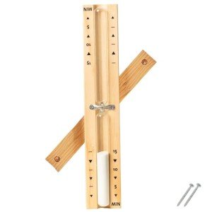 15-Minute Wall-Mounted Wooden Sauna Timer