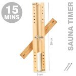 15-Minute Wall-Mounted Wooden Sauna Timer