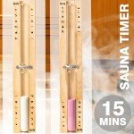 15-Minute Wall-Mounted Wooden Sauna Timer
