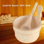Wooden Sauna Bucket and Ladle Set