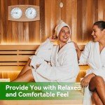 Wooden Double Dial Sauna Thermo Hygrometer 2-in-1
