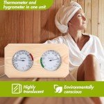 2-in-1 Sauna Thermometer & Hygrometer Wooden Accessory