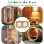 Wooden Double Dial Sauna Thermo Hygrometer 2-in-1
