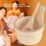 Wooden Sauna Bucket and Ladle Set