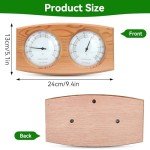 Wooden Double Dial Sauna Thermo Hygrometer 2-in-1