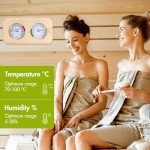 2-in-1 Sauna Thermometer & Hygrometer Wooden Accessory