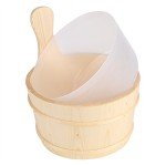 Wooden Sauna Bucket and Ladle Set