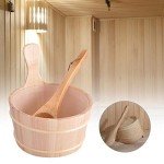 Wooden Sauna Bucket and Ladle Set - 4L