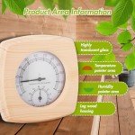 Wood Sauna Thermo-Hygrometer: Dual Thermometer & Hygrometer