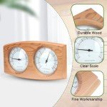 Wooden Double Dial Sauna Thermo Hygrometer 2-in-1