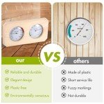 2-in-1 Sauna Thermometer & Hygrometer Wooden Accessory