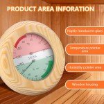 Wooden Sauna Thermometer and Hygrometer - 2 in 1