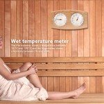 Wooden Double Dial Sauna Thermo Hygrometer 2-in-1