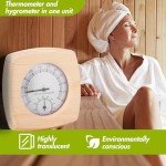 Wood Sauna Thermo-Hygrometer: Dual Thermometer & Hygrometer