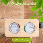 2-in-1 Sauna Thermometer & Hygrometer Wooden Accessory