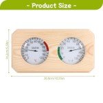 2-in-1 Sauna Thermometer & Hygrometer Wooden Accessory