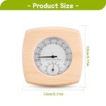 Wood Sauna Thermo-Hygrometer: Dual Thermometer & Hygrometer