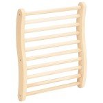 Pine S-Shape Sauna Backrest Wooden Bench