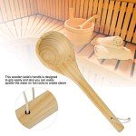 HERCHR Wooden Sauna Ladle – 15.3in Bath Spoon