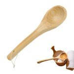 HERCHR Wooden Sauna Ladle – 15.3in Bath Spoon