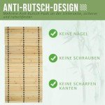 Bamboo Sauna Floor Mat with Rolling Frame 100x50 cm