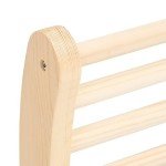 Pine S-Shape Sauna Backrest Wooden Bench