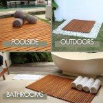 Solid Teak Non-Slip Sauna and Pool Mat