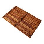 Premium Teak Shower and Bath Mat for Saunas